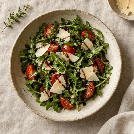 Parmesanlı roka salatası