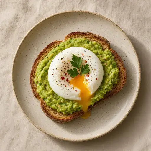 Avokado ve poşe yumurtalı tost