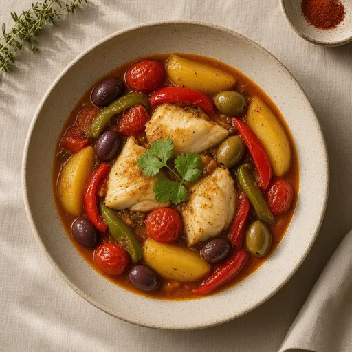 Şermulalı balık tajini