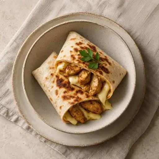 Tavuklu kaşarlı dürüm