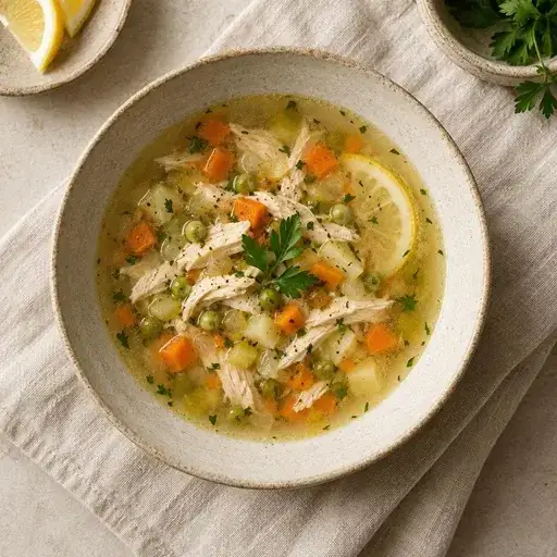 Sebzeli tavuk çorbası