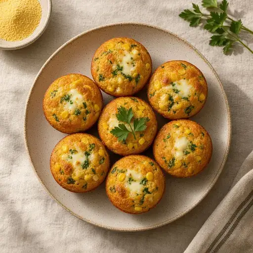 Mısır unlu peynirli muffin