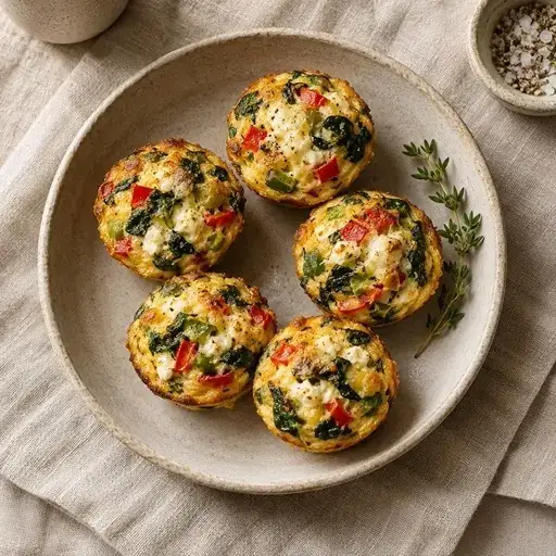 Sebzeli yumurta muffin