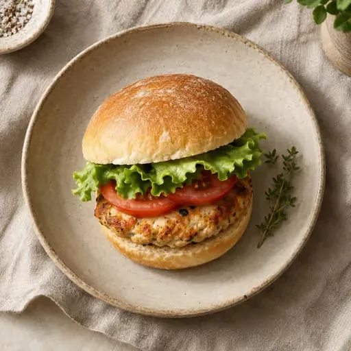 Ev yapımı tavuk burger
