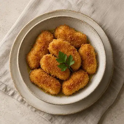 Fırında ev yapımı tavuk nugget