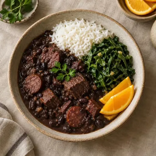 Siyah fasulyeli et yahnisi (Feijoada)
