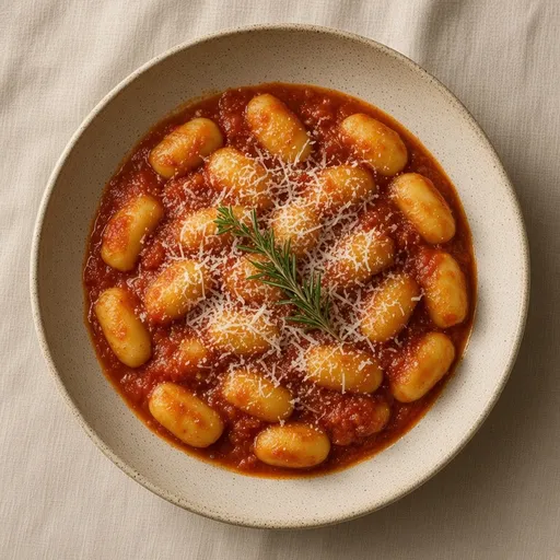 Domates soslu gnocchi