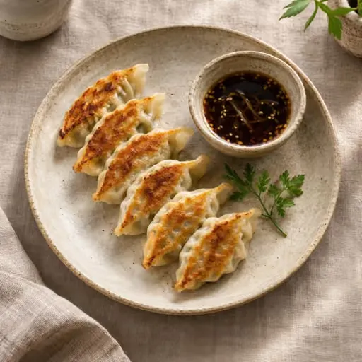 Japon usulü kıymalı mantı (Gyoza)