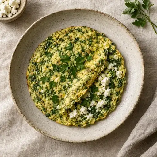 Otlu peynirli omlet