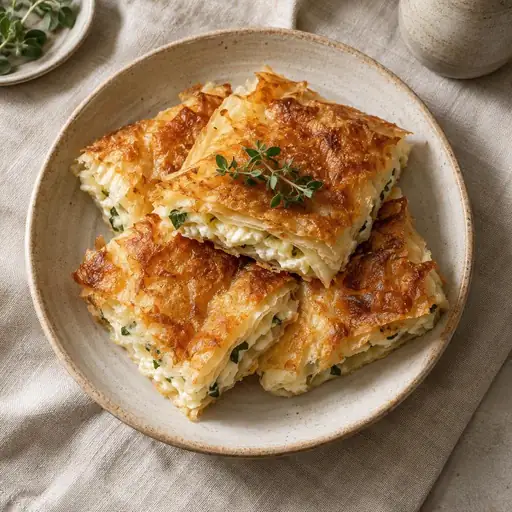 Maden sulu peynirli börek