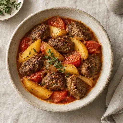İzmir usulü fırın köfte