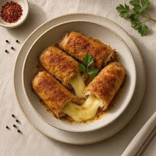 Kaşarlı tavuk rulo