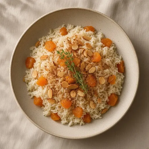 Kayısılı bademli pilav