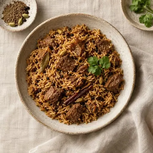 Kenya usulü baharatlı etli pilav (Pilau)