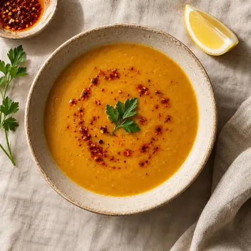 Kerevizli mercimek çorbası