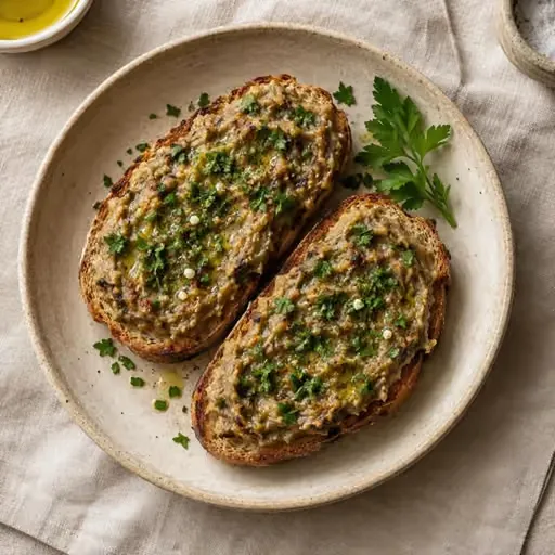 Köz patlıcan ezmeli tost