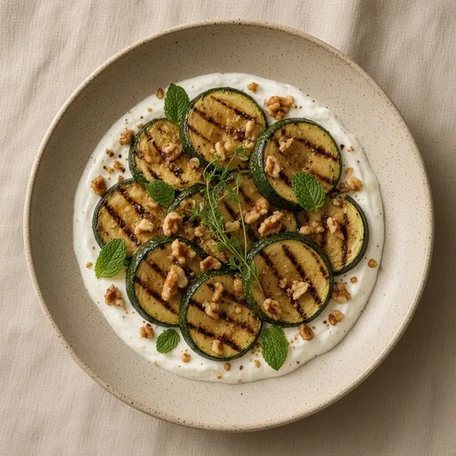 Közlenmiş kabak salatası