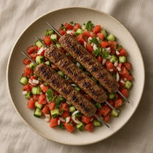 Kuzu şişli çoban salatası