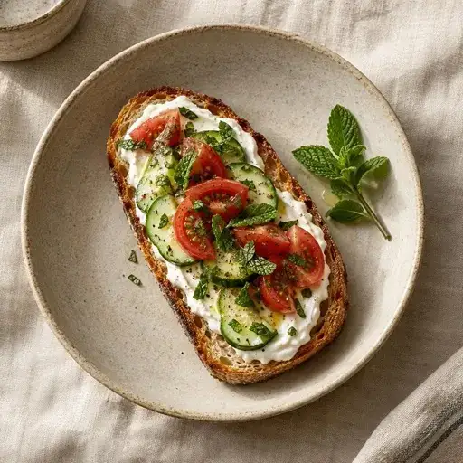 Labneli kızarmış ekmek