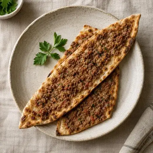 Lavaşta etli ekmek