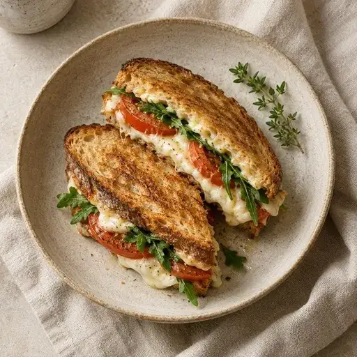 Domatesli mozzarella tost