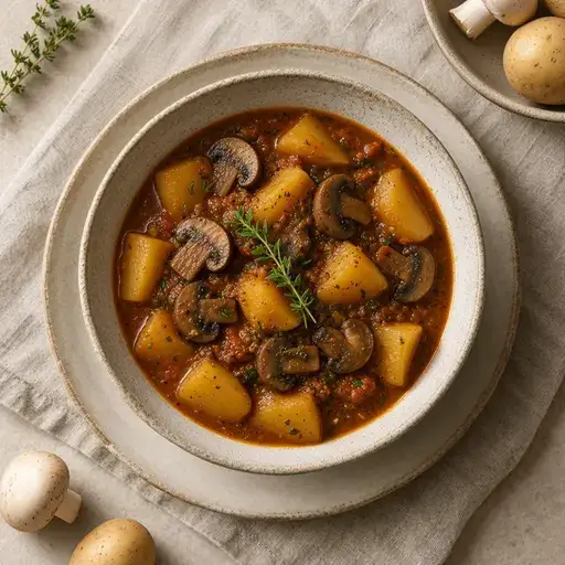 Mantarlı patates yahnisi