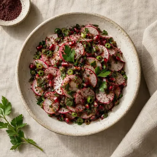 Nar ekşili turp salatası