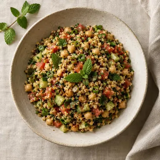 Nohutlu bulgur salatası