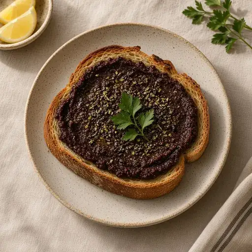 Zeytin ezmeli ekmek