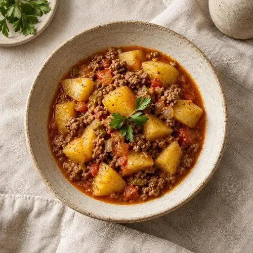 Kıymalı patates yemeği