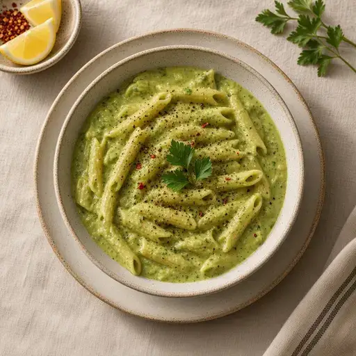 Avokado soslu makarna