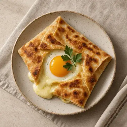 Kaşarlı yumurtalı lavaş