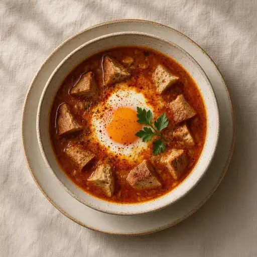 Sarımsaklı ekmek çorbası