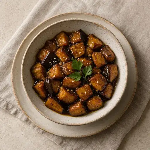 Soya ballı patlıcan