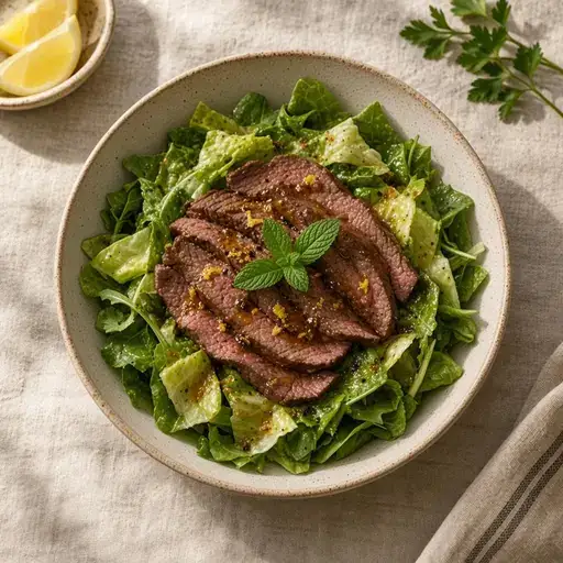 Tay usulü biftek salatası