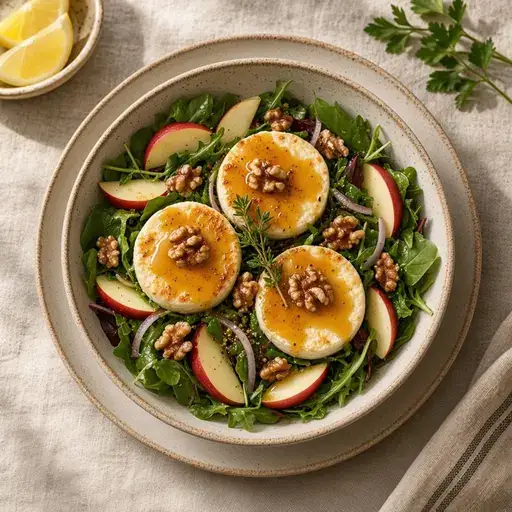 Keçi peynirli ballı cevizli salata