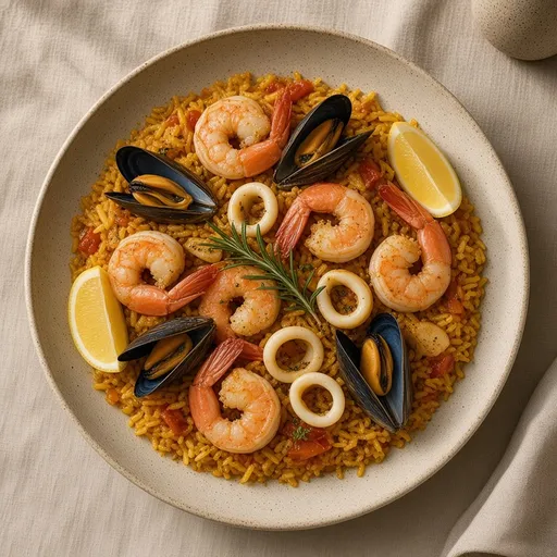 Deniz ürünlü paella