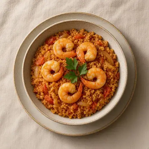 Karidesli bulgur