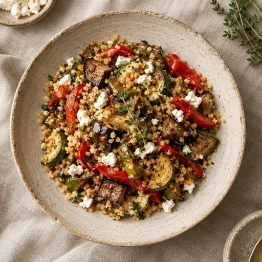Fırın sebzeli bulgur salatası
