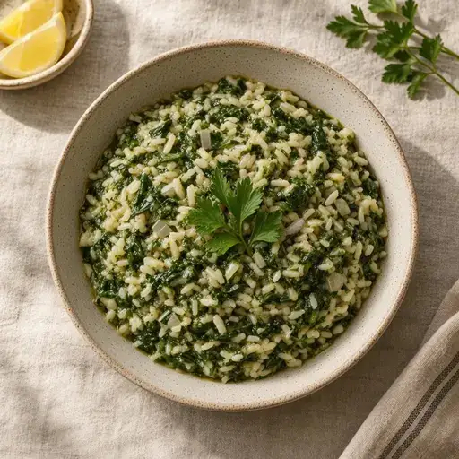 Ispanaklı pilav