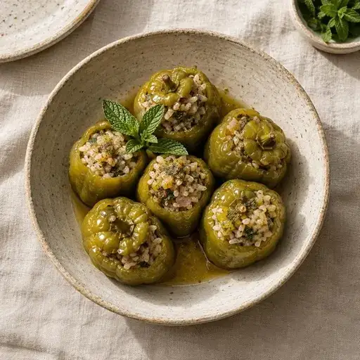 Zeytinyağlı biber dolması