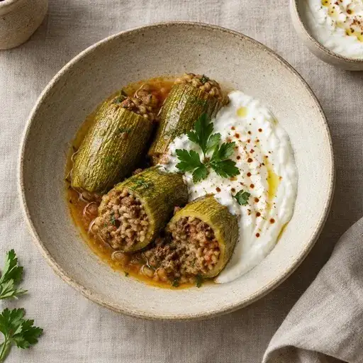 Etli kabak dolması