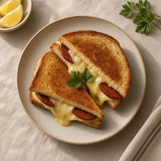 Sucuklu kaşarlı tost