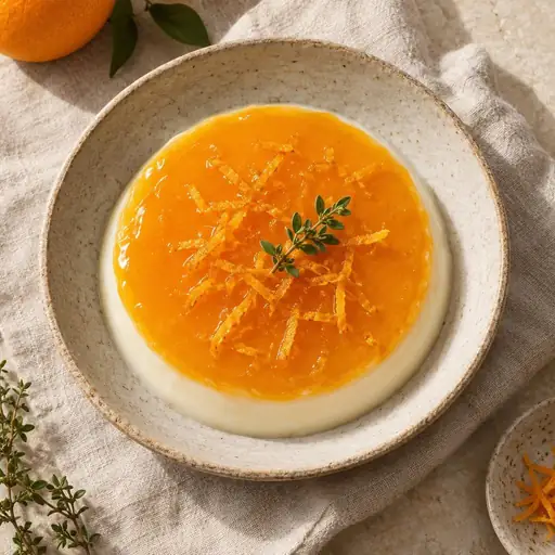Portakal kaplı muhallebi