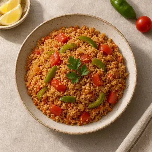 Sebzeli bulgur pilavı