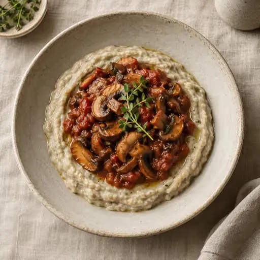 Mantarlı vegan hünkârbeğendi